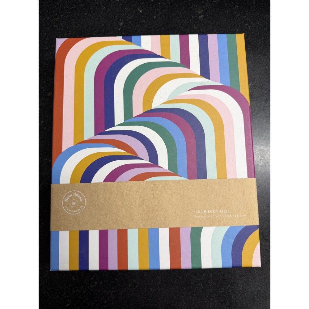 Jonathan Adler Now House Vertigo 1000 Piece Puzzle COMPLETE Galison Rainbow Art